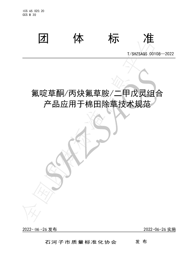 T/SHZSAQS 00108-2022 标准预览