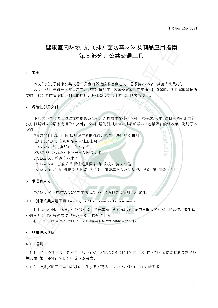 T/CIAA 206-2021 标准预览
