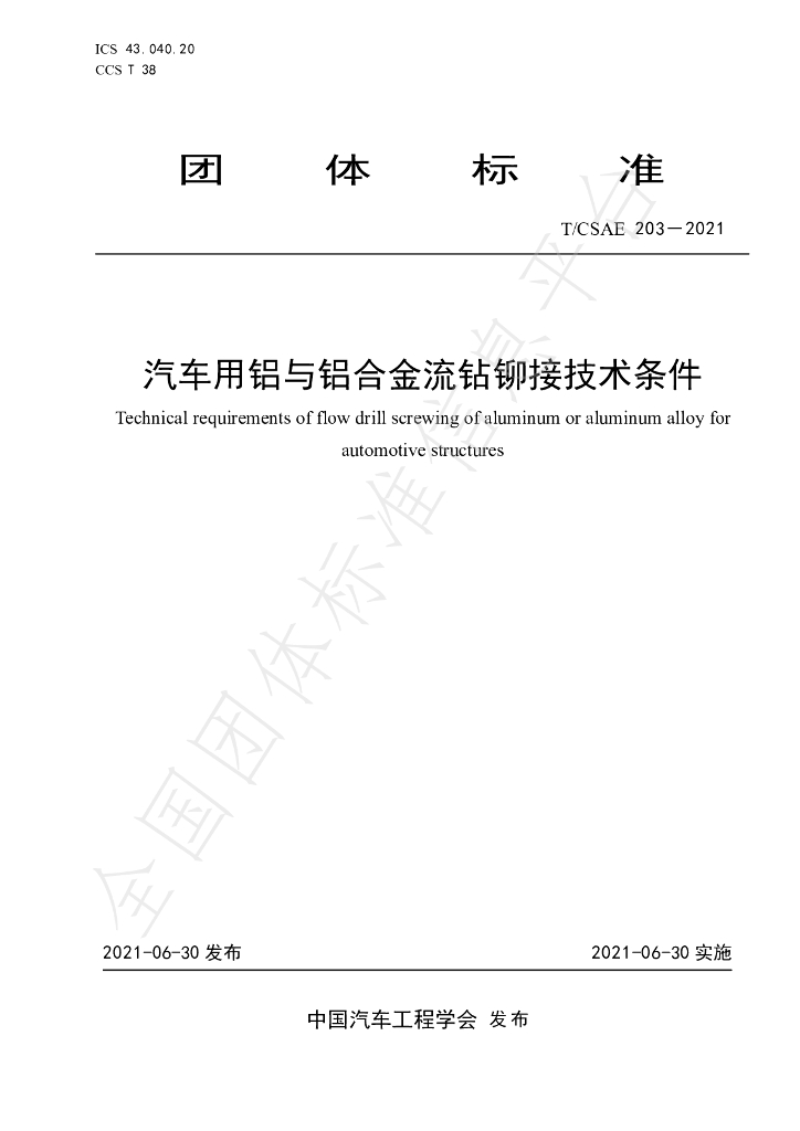 T/CSAE 203-2021 标准预览