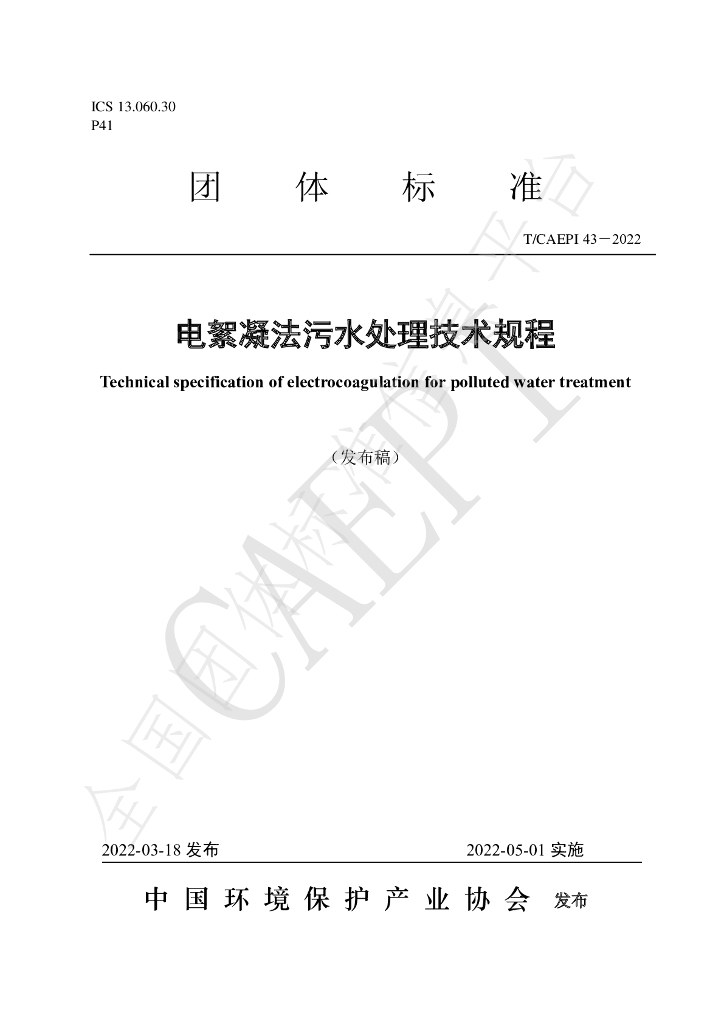 T/CAEPI 43-2022 标准预览