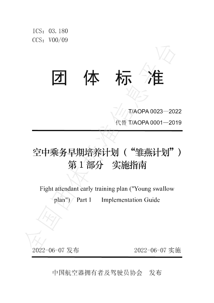 T/AOPA 0023-2022 标准预览