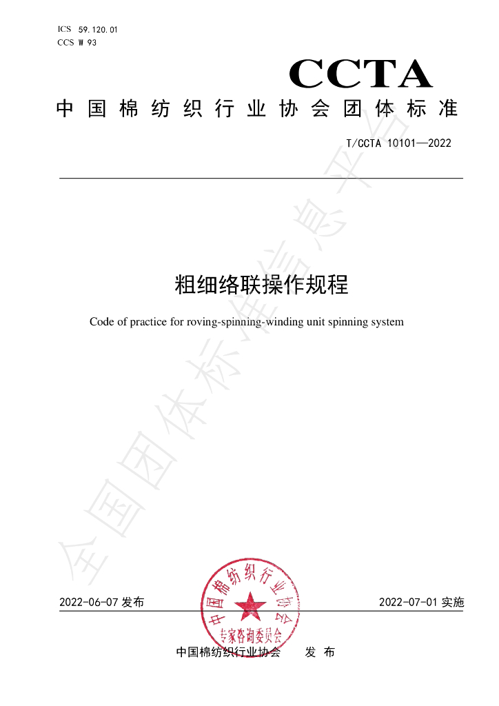 T/CCTA 10101-2022 标准预览