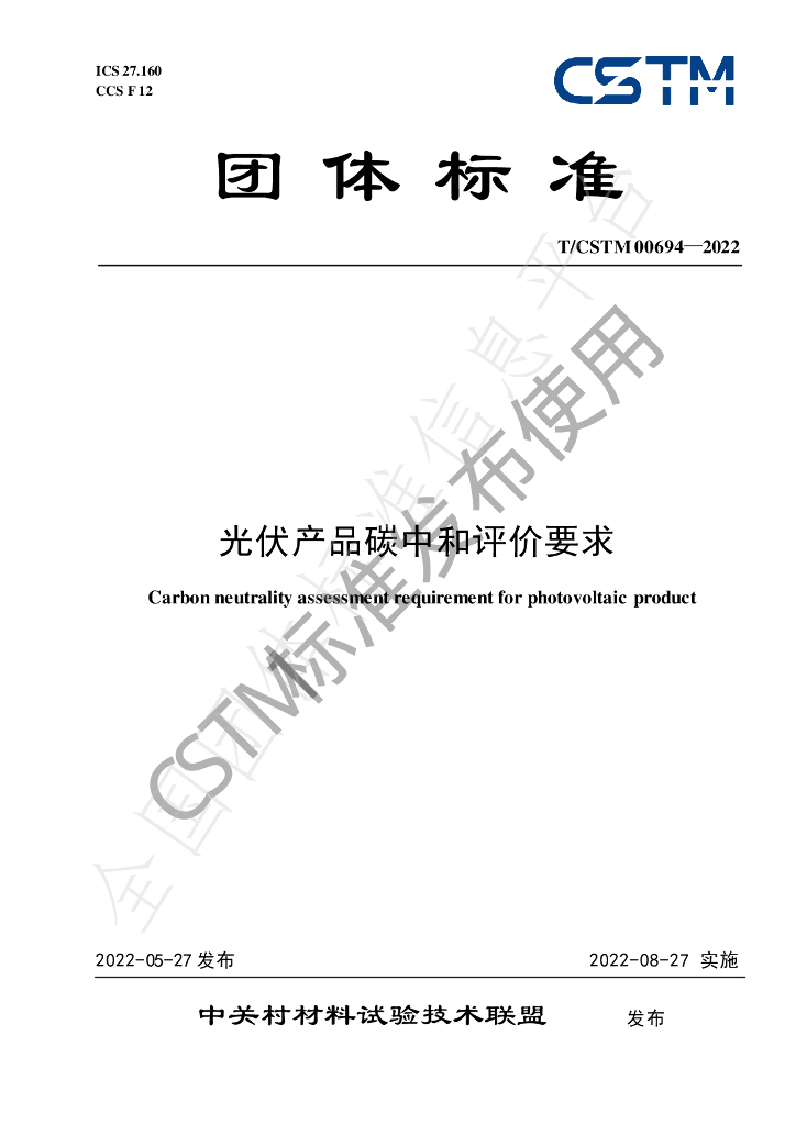 T/CSTM 00694-2022 标准预览