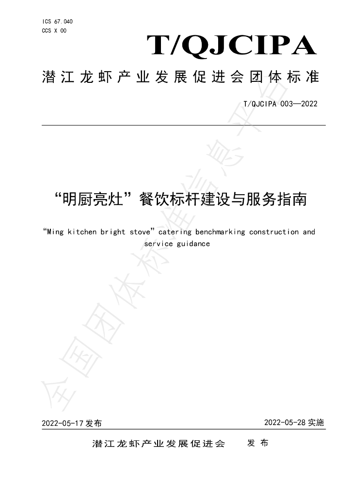 T/QJCIPA 003-2022 标准预览