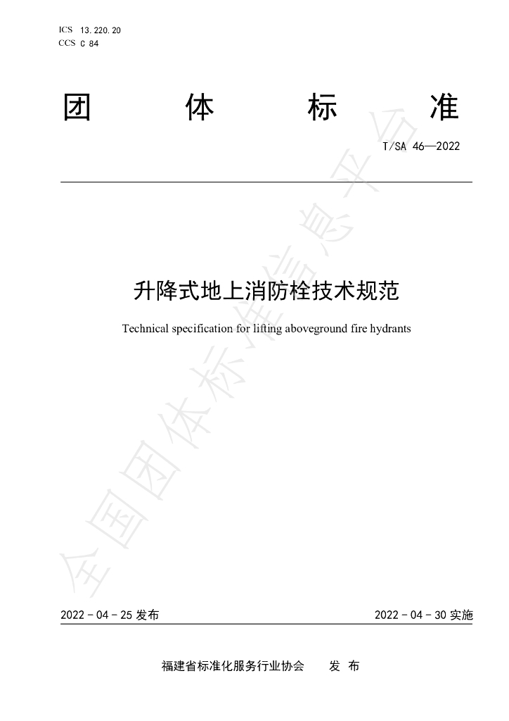 T/SA 46-2022 标准预览