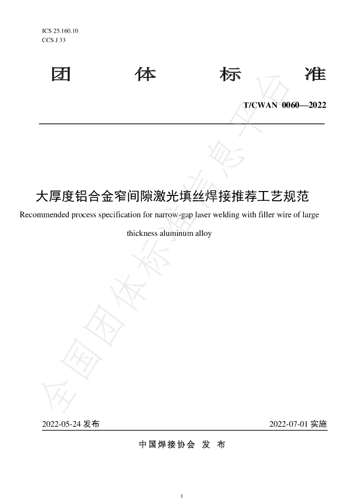 T/CWAN 0060-2022 标准预览