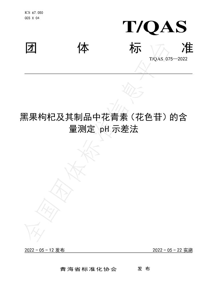 T/QAS 075-2022 标准预览