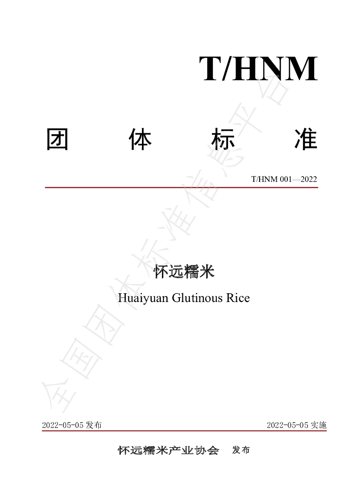 T/HNM 001-2022 标准预览