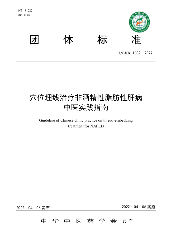 T/CACM 1382-2022 标准预览