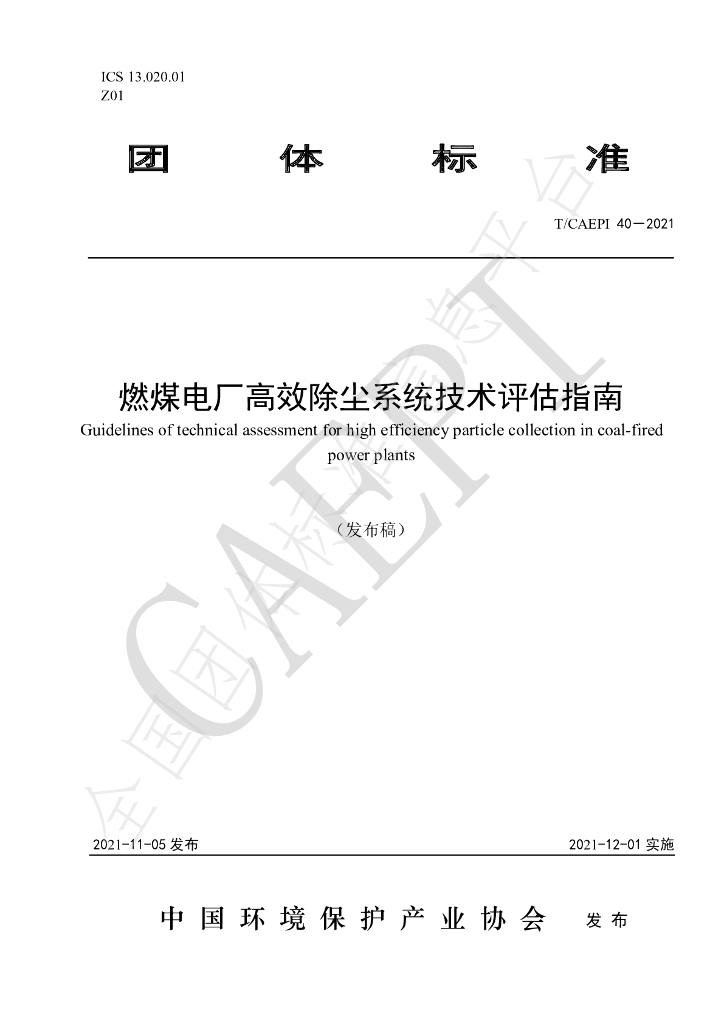 T/CAEPI 40-2021 标准预览