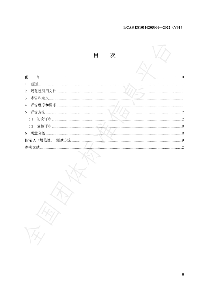 T/CAS ES10110205006-2022 标准预览