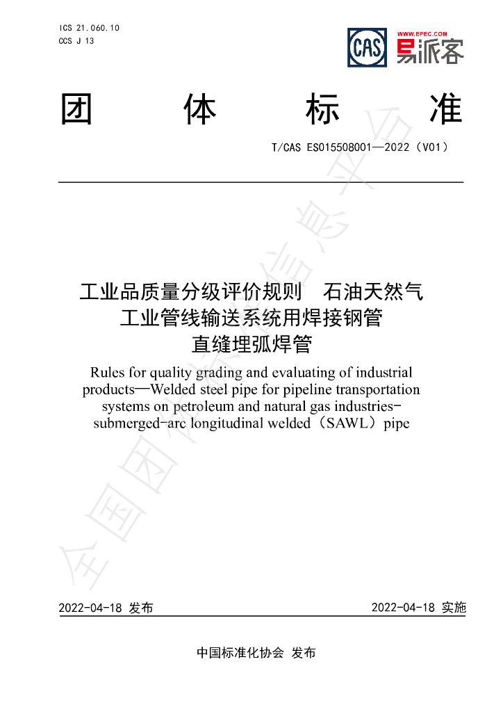 T/CAS ES015508001-2022 标准预览