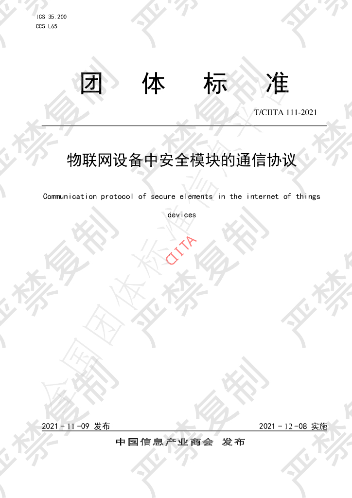 T/CIITA 111-2021 标准预览