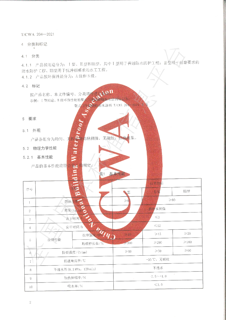 T/CWA 204-2021 标准预览