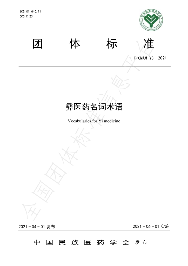 T/CMAM Y3-2021 标准预览