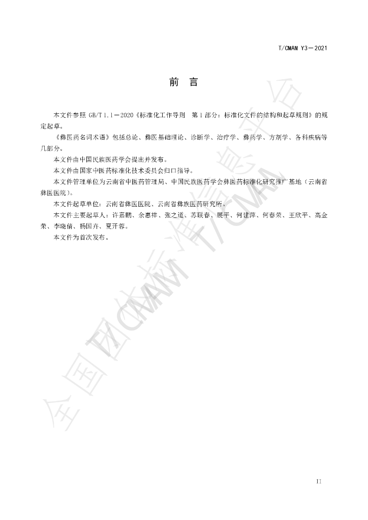 T/CMAM Y3-2021 标准预览