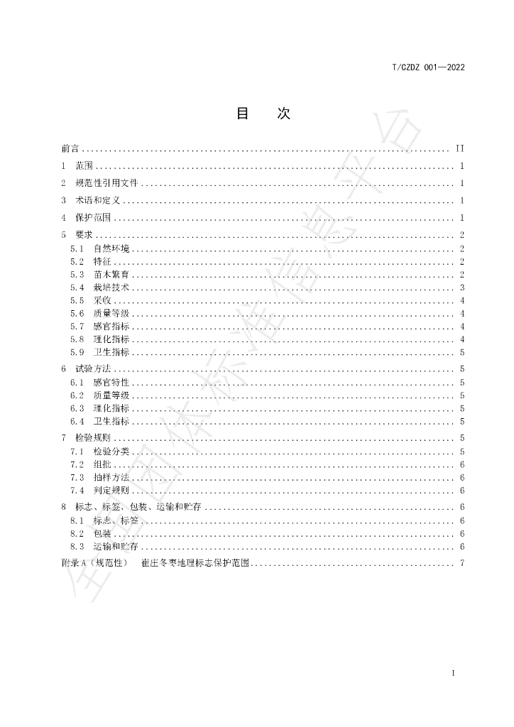 T/CZDZ 001-2022 标准预览