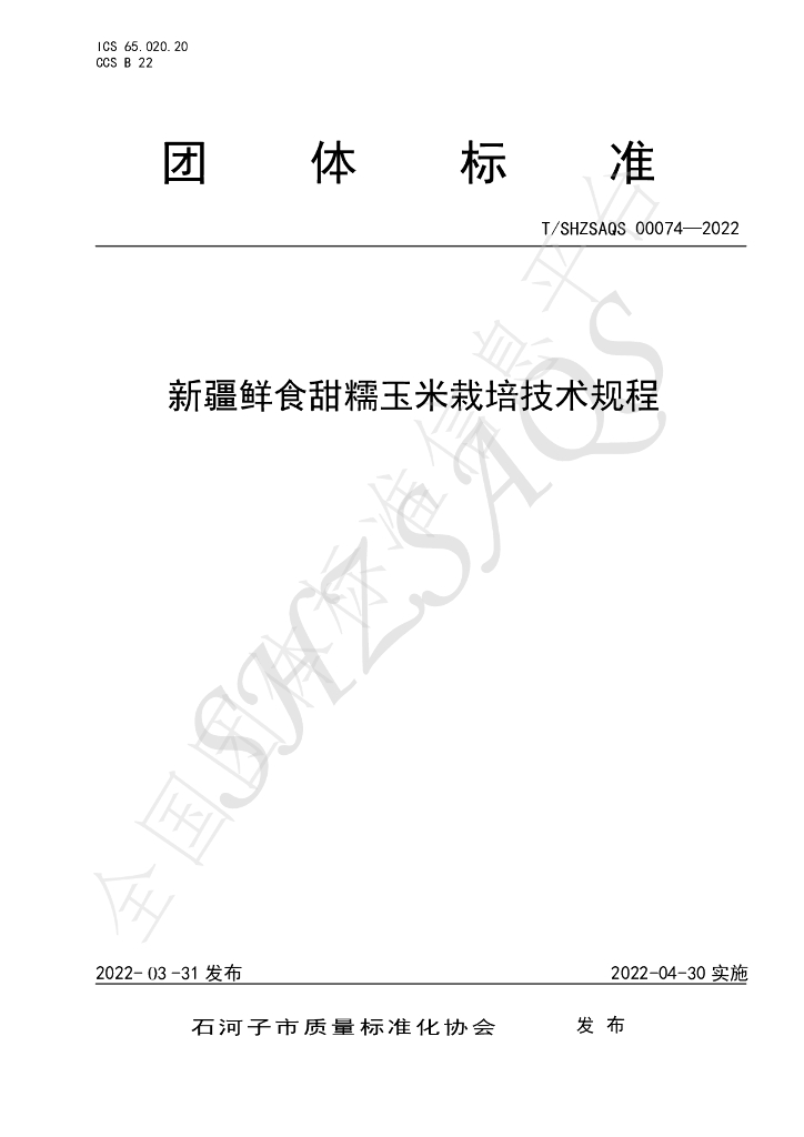 T/SHZSAQS 00074-2022 标准预览