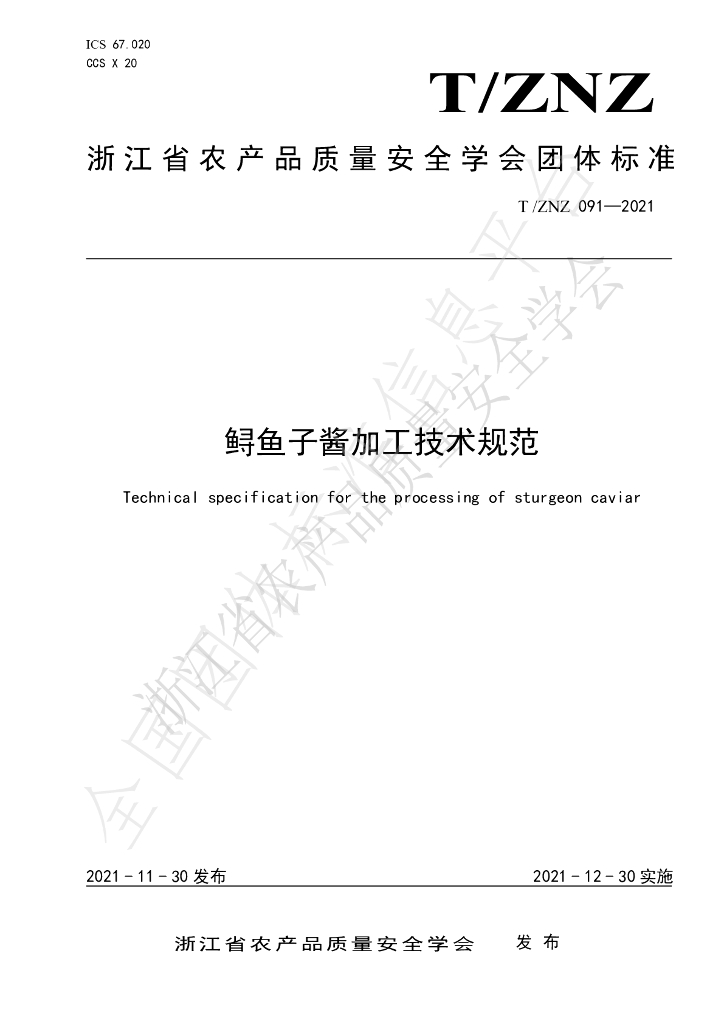 T/ZNZ 091-2021 标准预览
