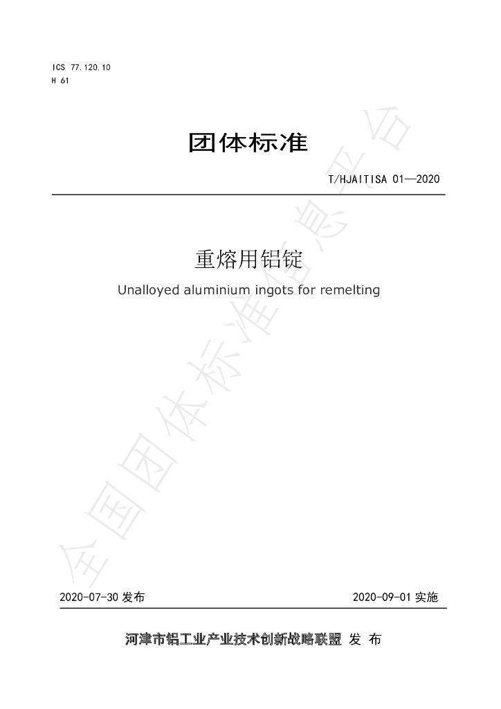 T/HJAITISA 01-2020 标准预览