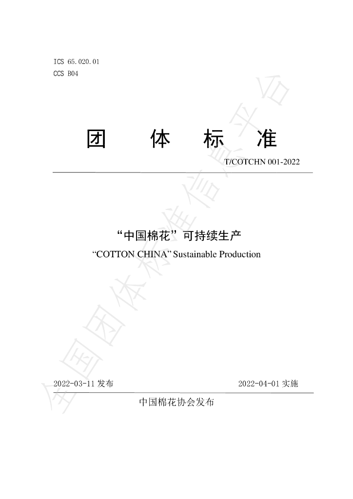 T/COTCHN 001-2022 标准预览