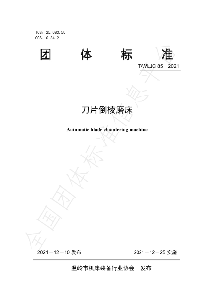 T/WLJC 85-2021 标准预览