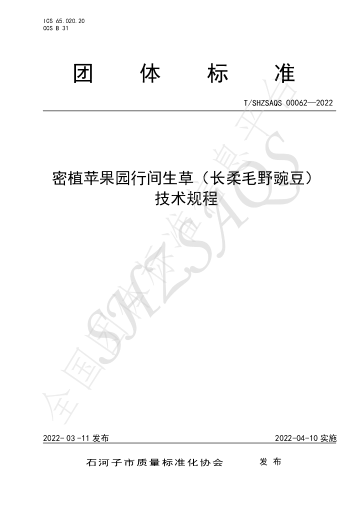 T/SHZSAQS 00062-2022 标准预览