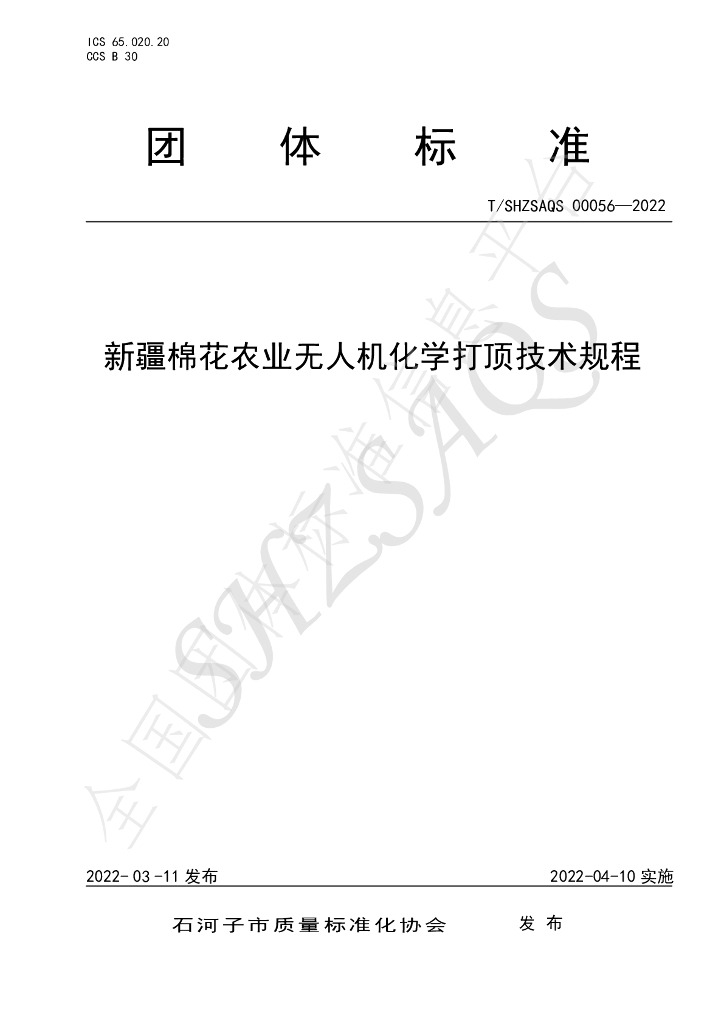 T/SHZSAQS 00056-2022 标准预览