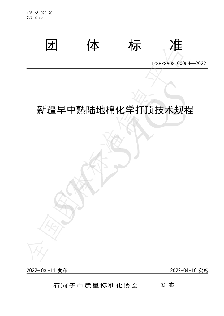 T/SHZSAQS 00054-2022 标准预览