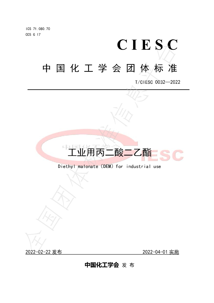 T/CIESC 0032-2022 标准预览