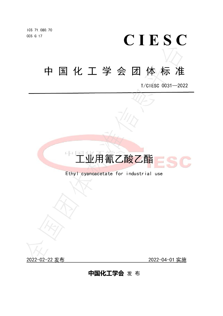 T/CIESC 0031-2022 标准预览