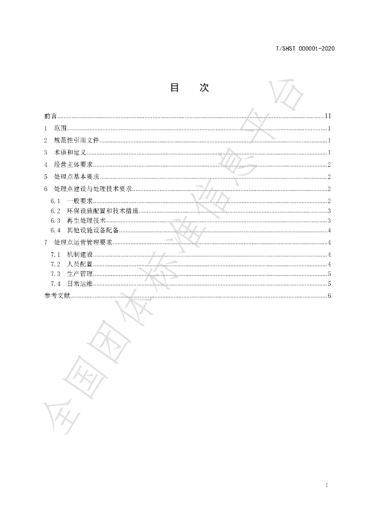 T/SHST 000001-2020 标准预览