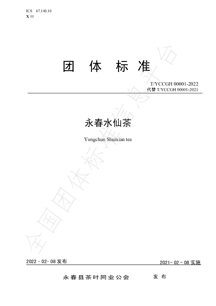 T/YCCGH 00001-2022 标准预览