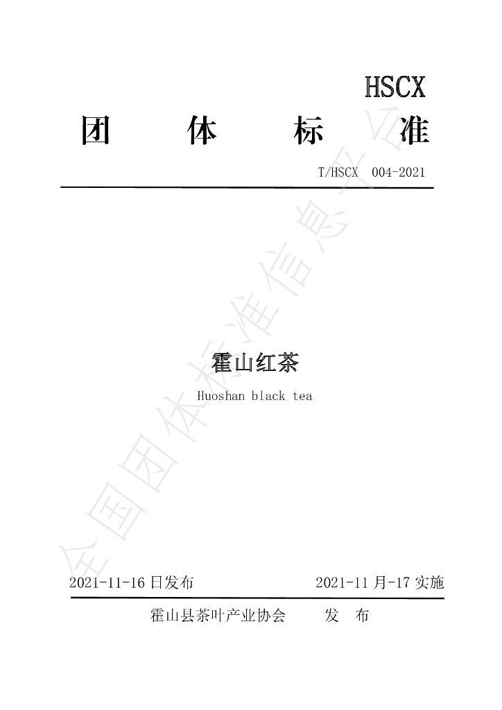 T/HSCX 004-2021 标准预览