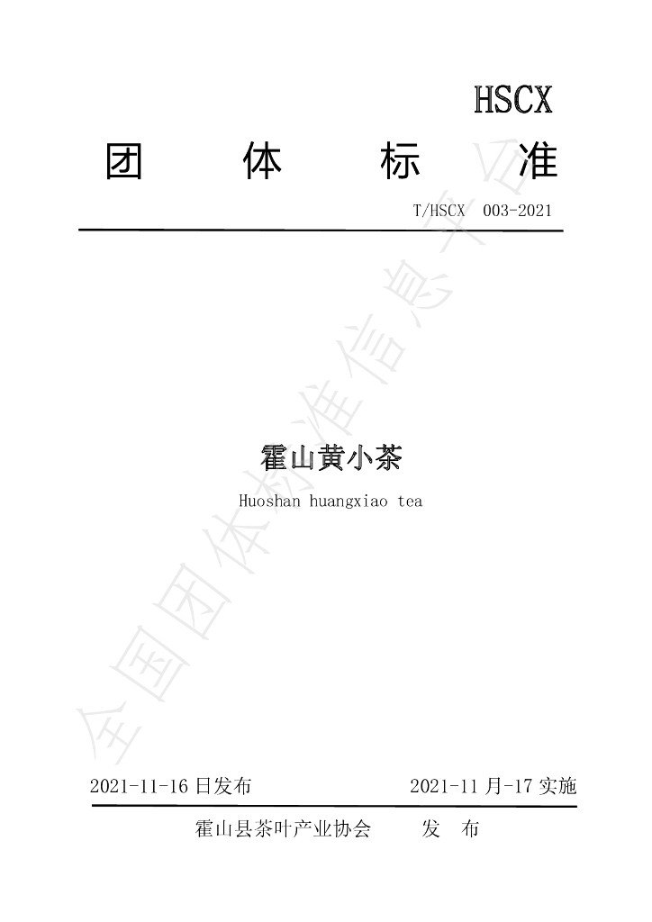 T/HSCX 003-2021 标准预览
