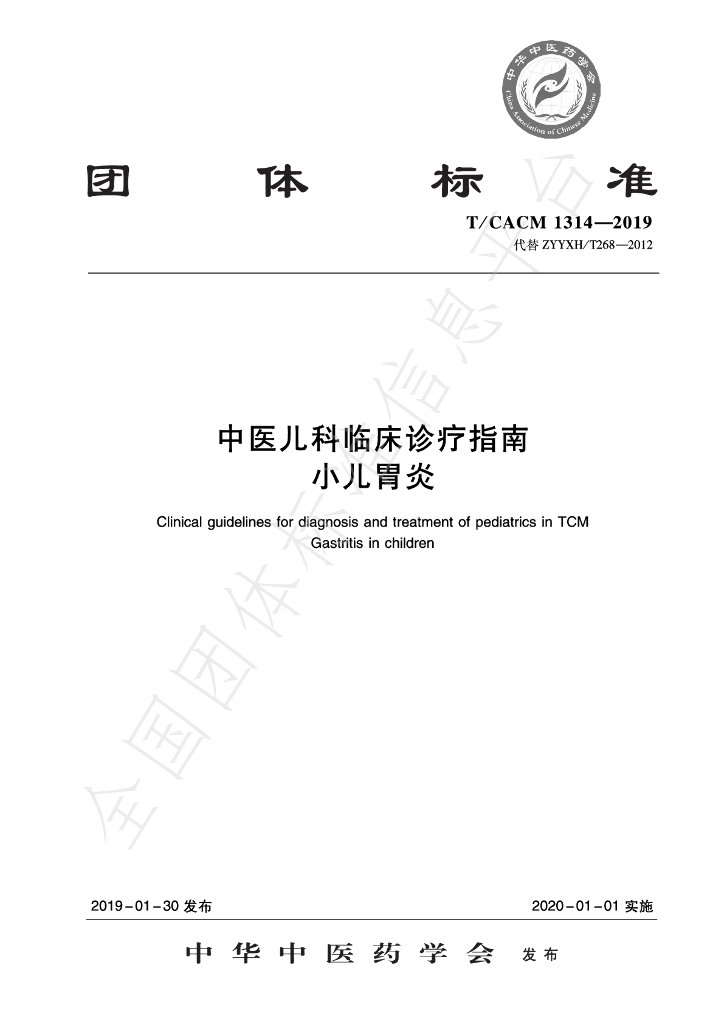 T/CACM 1314-2019 标准预览