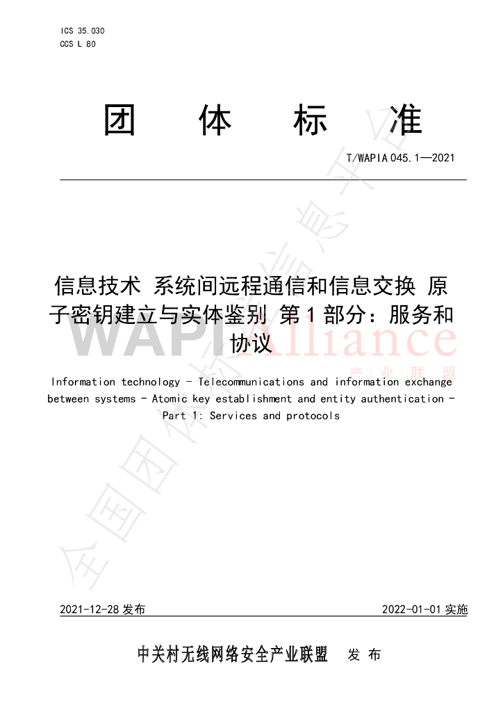 T/WAPIA 045.1-2021 标准预览