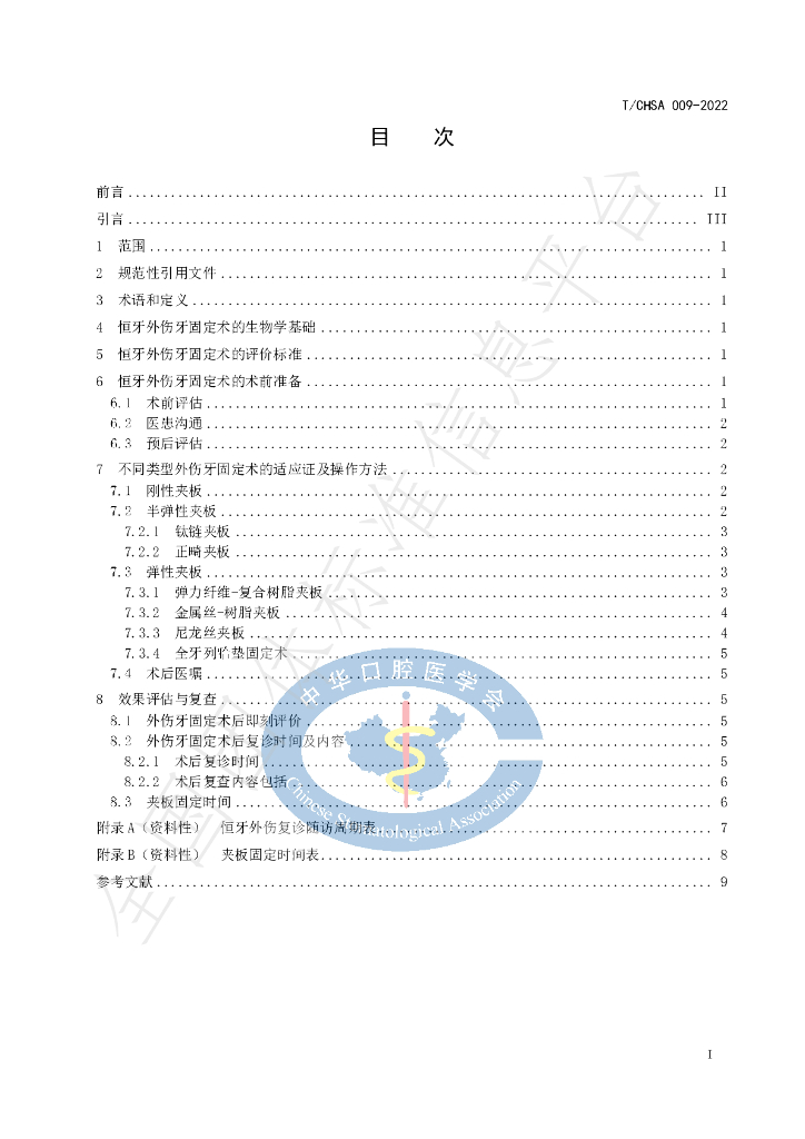 T/CHSA 009-2022 标准预览