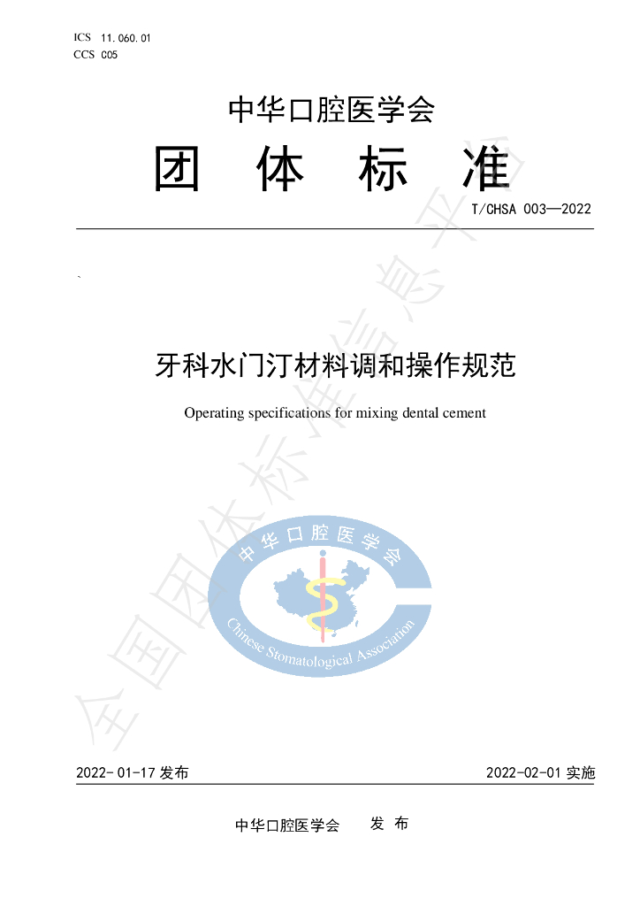 T/CHSA 003-2022 标准预览