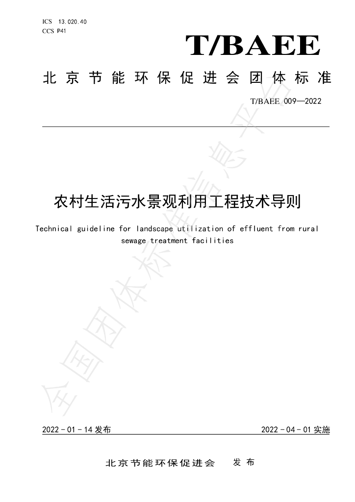 T/BAEE 009-2022 标准预览