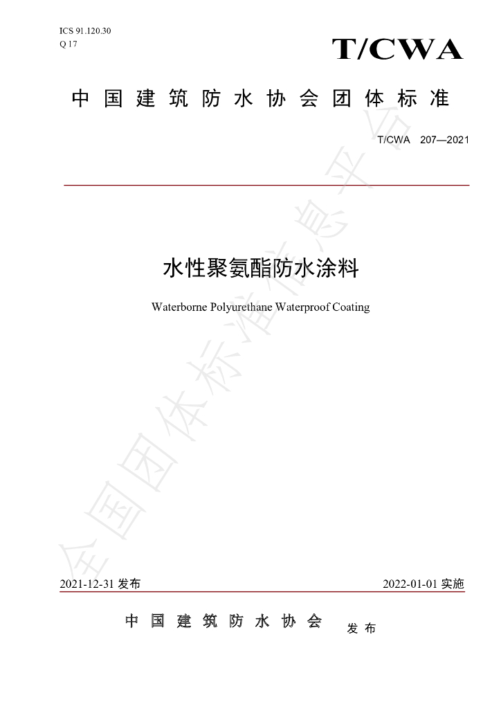 T/CWA 207-2021 标准预览