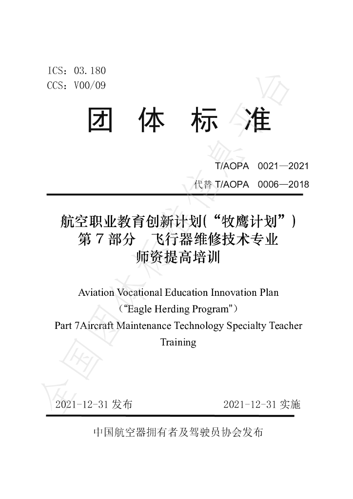 T/AOPA 0021-2021 标准预览