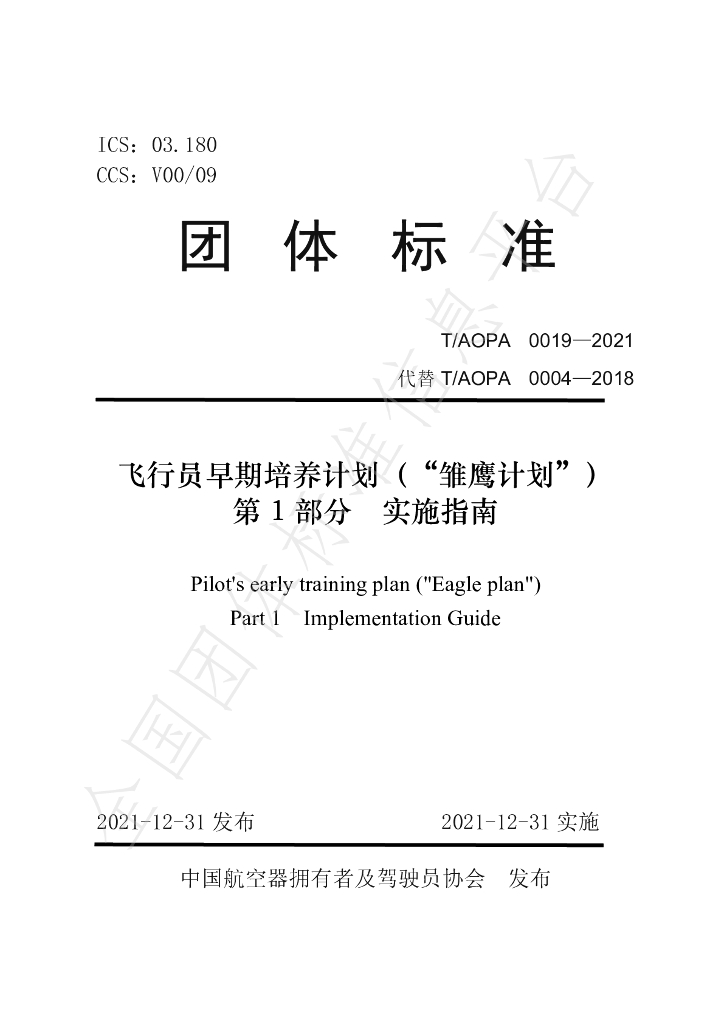 T/AOPA 0019-2021 标准预览