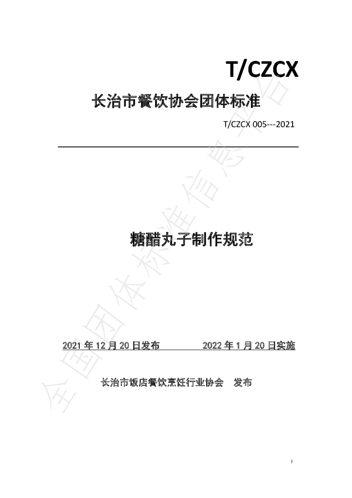 T/CZCX 005-2021 标准预览