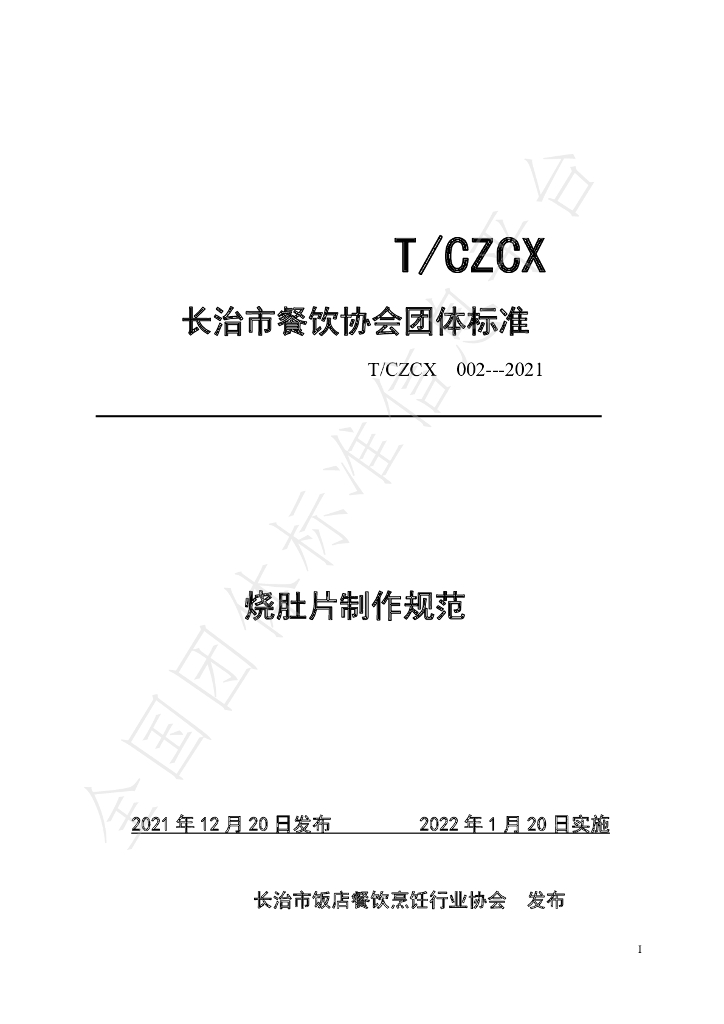 T/CZCX 002-2021 标准预览