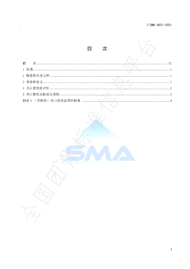 T/SMA 0021-2021 标准预览