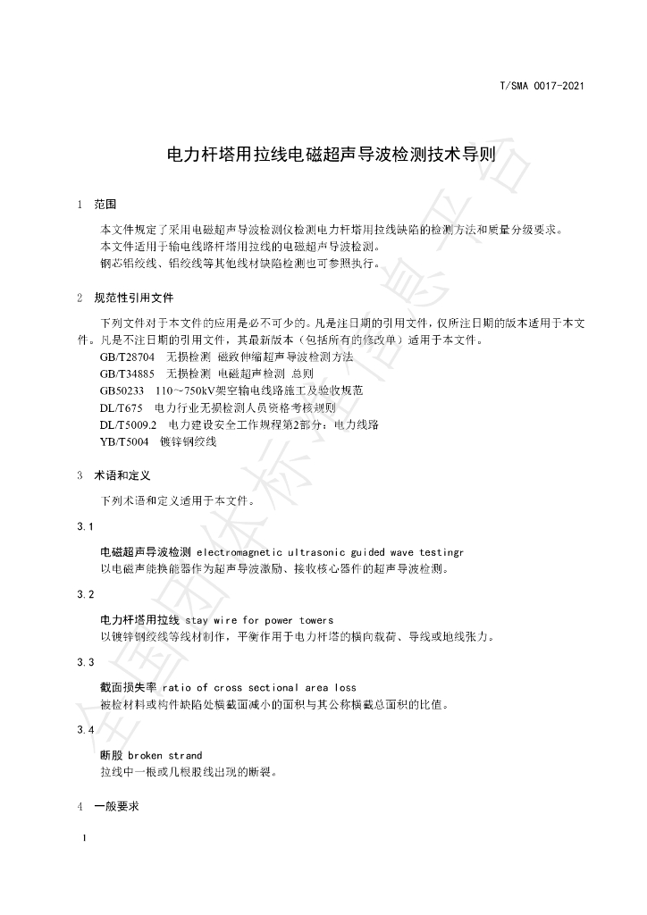 T/SMA 0017-2021 标准预览