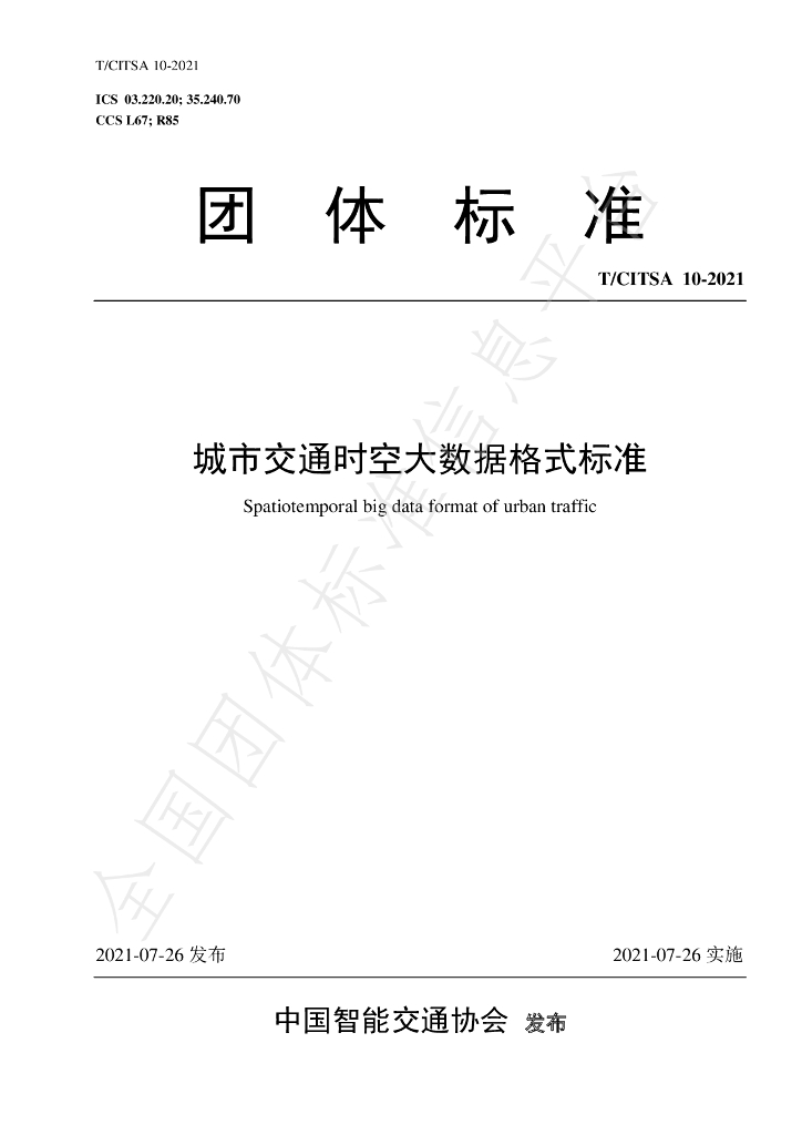 T/CITSA 10-2021 标准预览