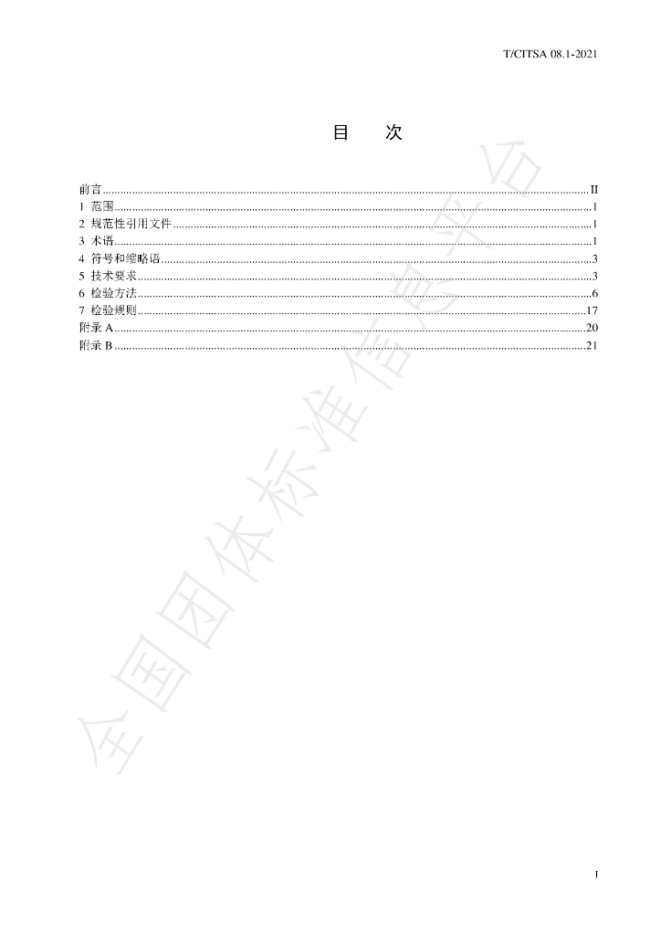 T/CITSA 08.1-2021 标准预览