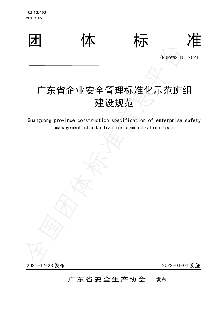 T/GDPAWS 8-2021 标准预览